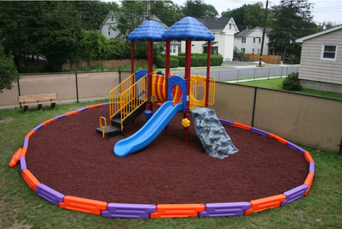 Playground rubber mulch