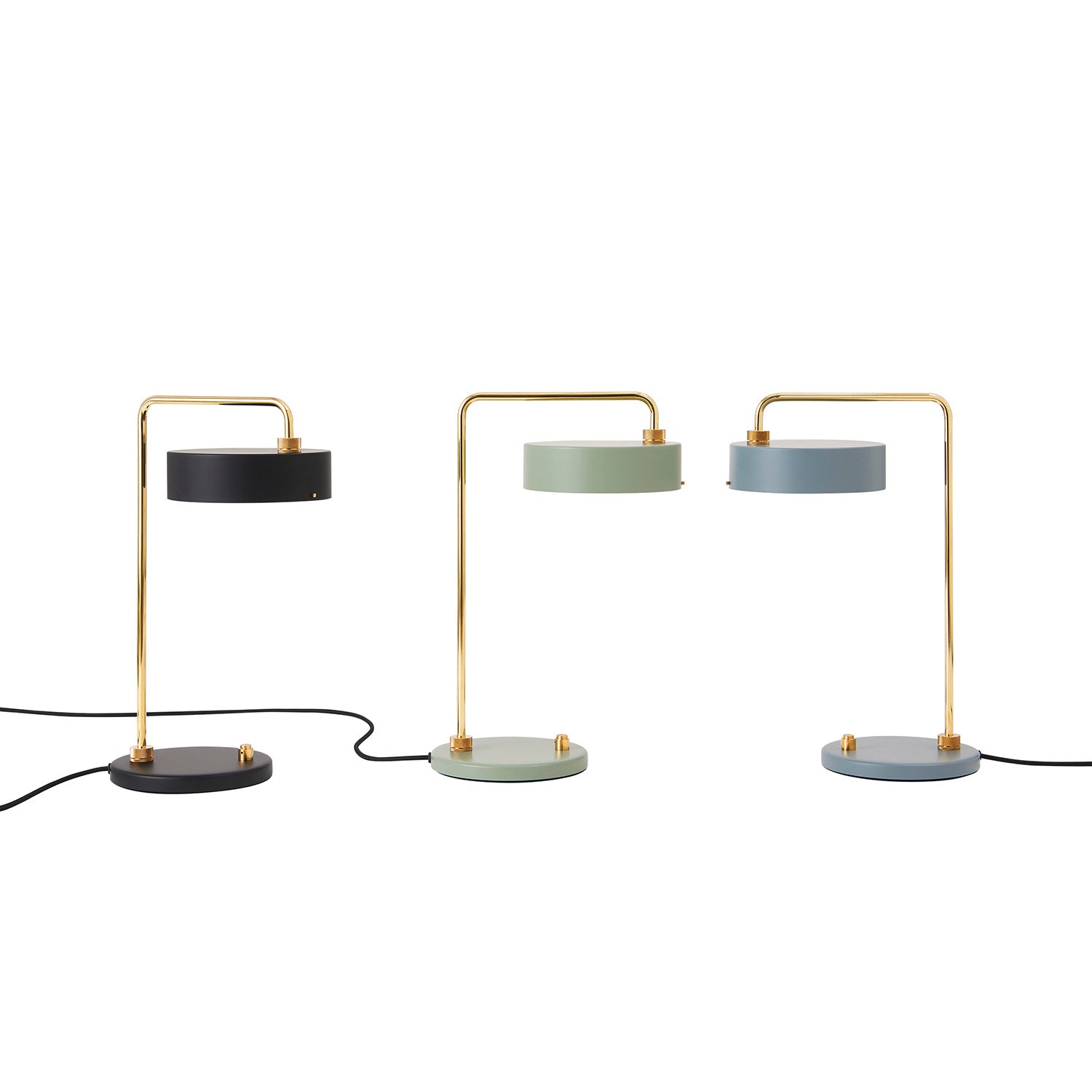 Petite Machine Light: Table 01: Deep Black + Moss Green + Slate