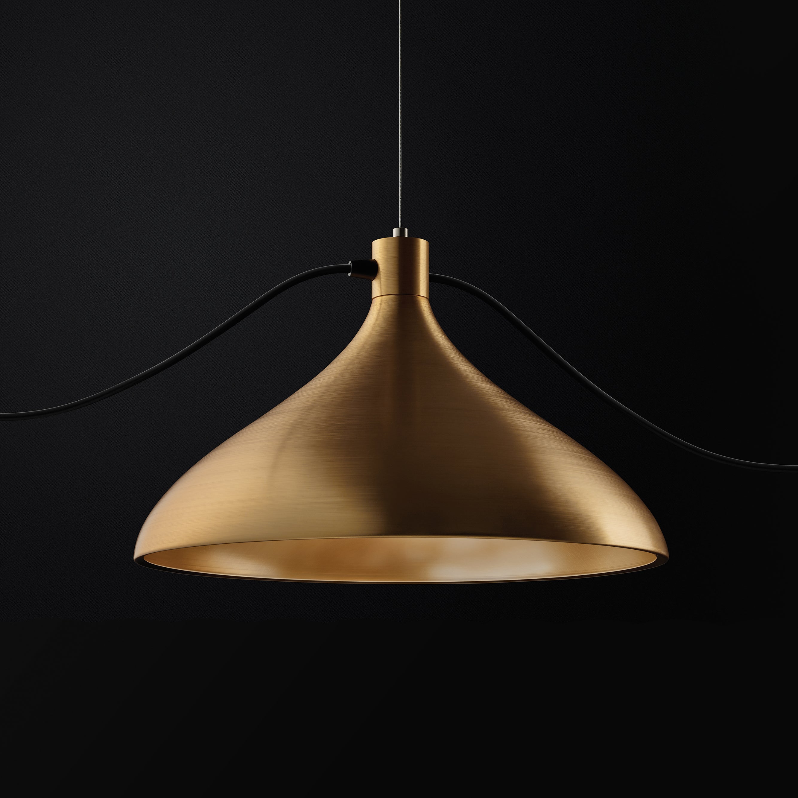 Swell String Indoor/Outdoor Pendant Light: Brass
