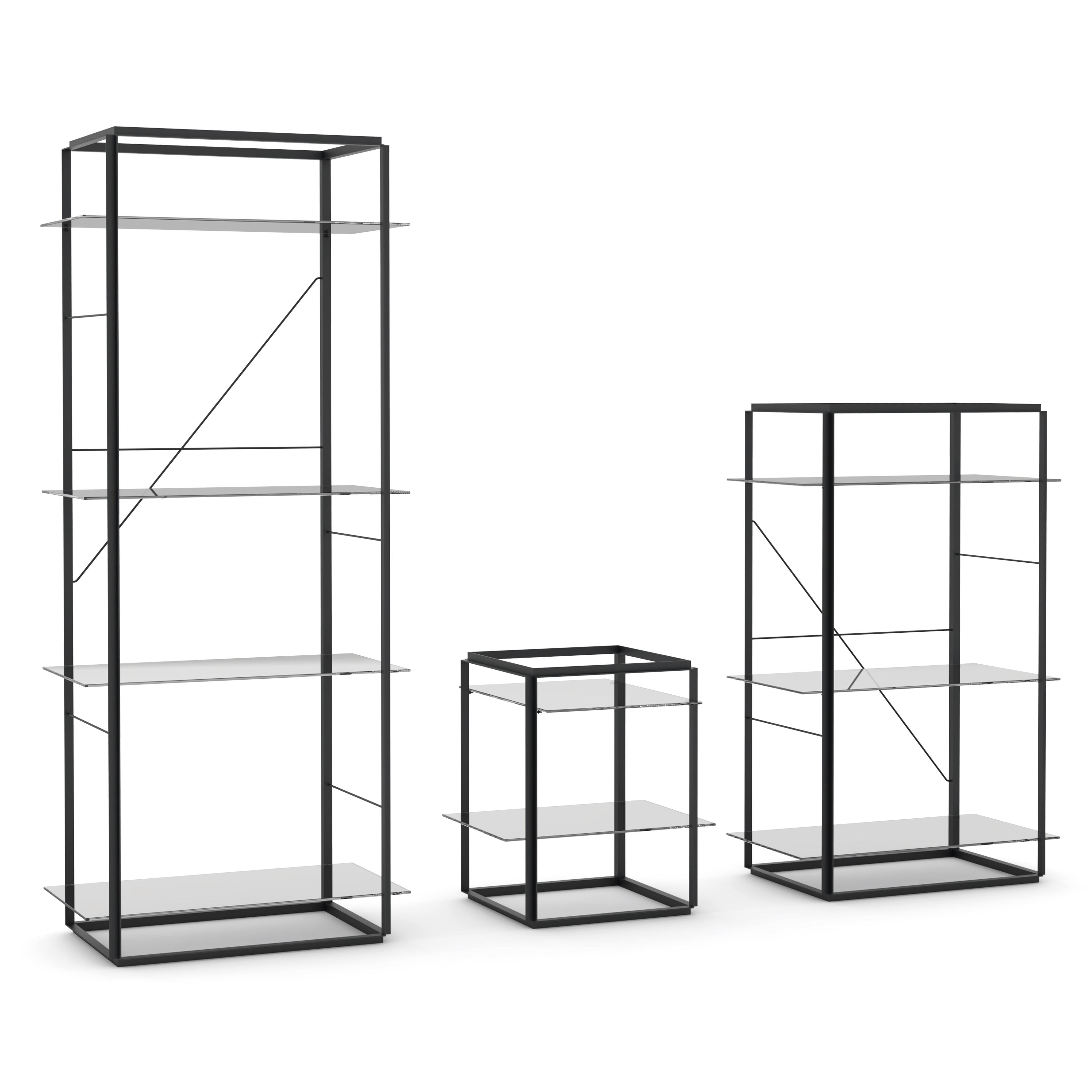Florence Side Table with Glass Shelves