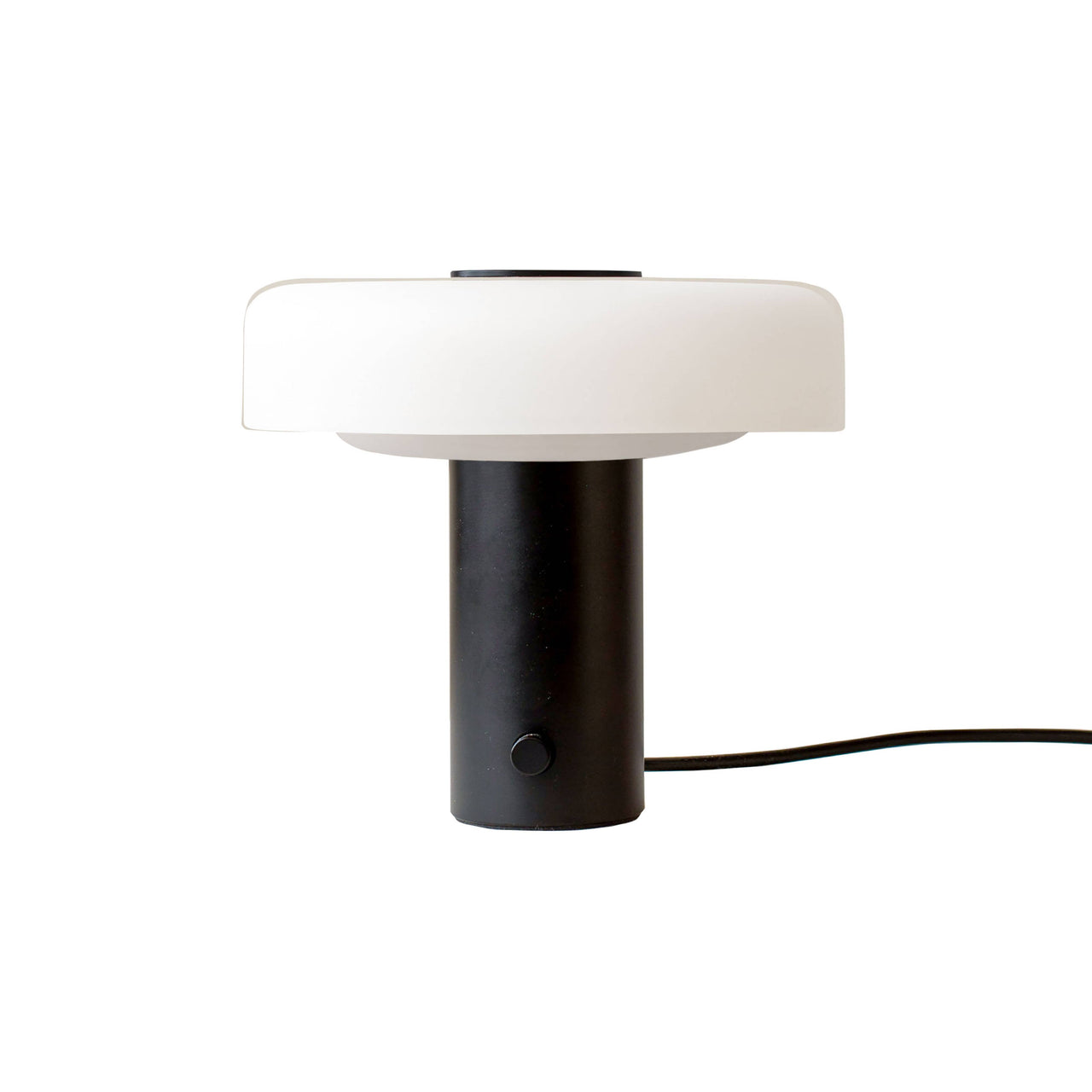 Disc Table Lamp: Low + Sand Blaster White