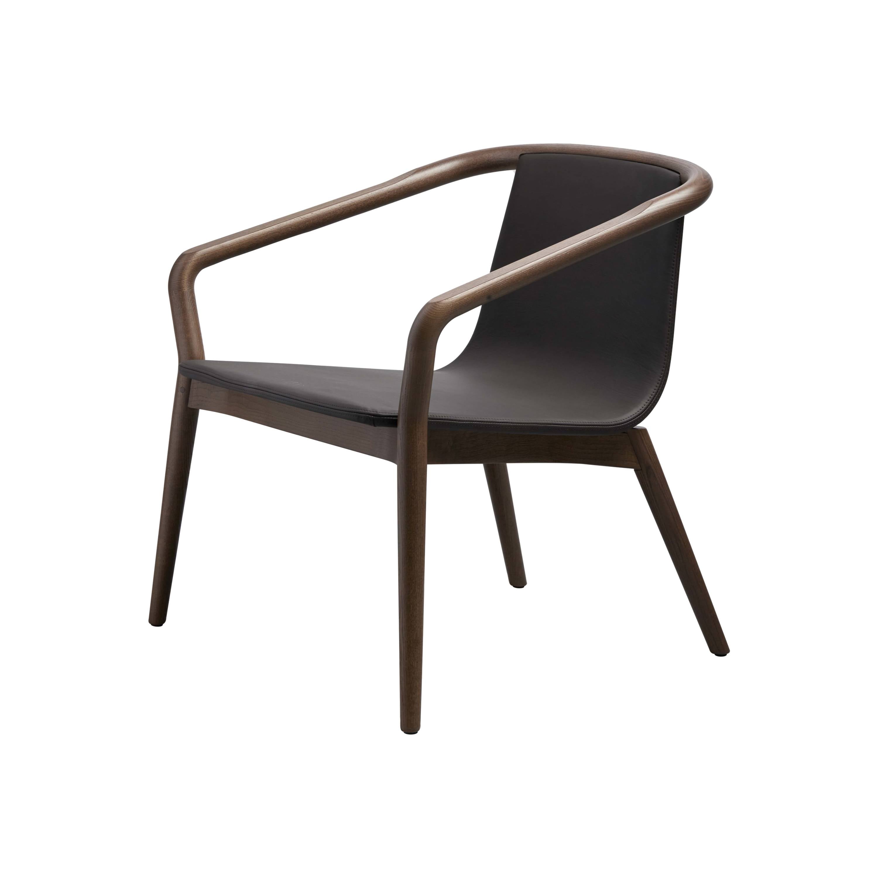 Thomas Armchair: Upholstered + Walnut Stained Ash