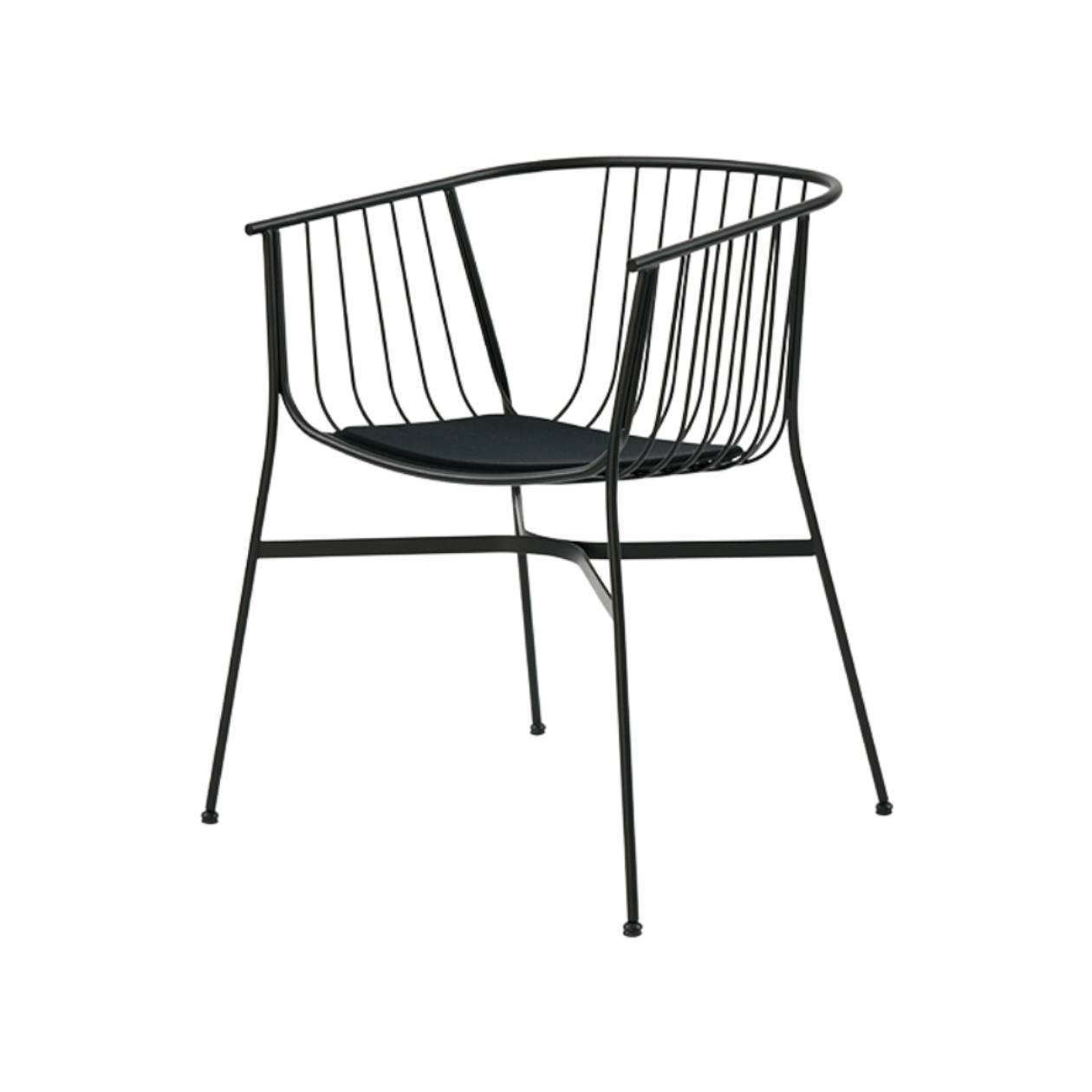 Jeanette Chair: Black + Black Seat Pad