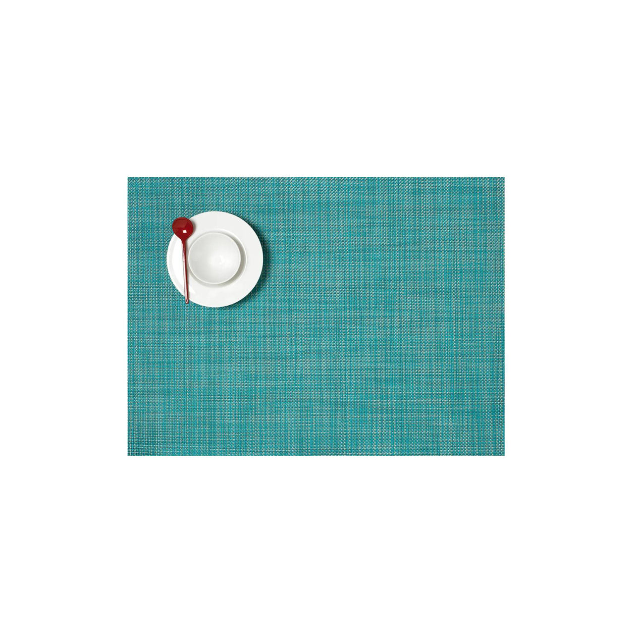 Mini Basketweave Placemats: Rectangle + Turquoise