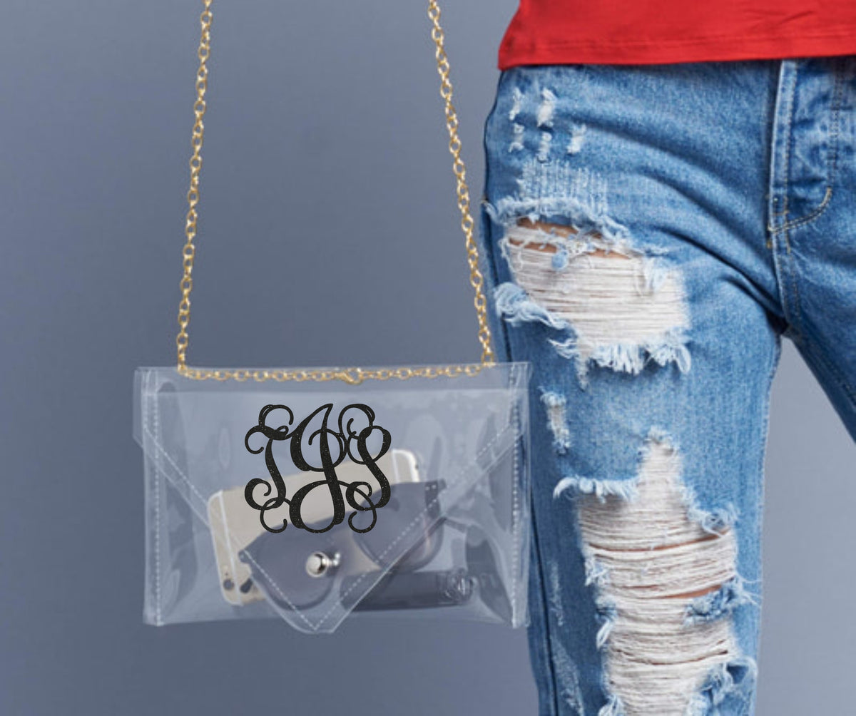 clear purse monogram