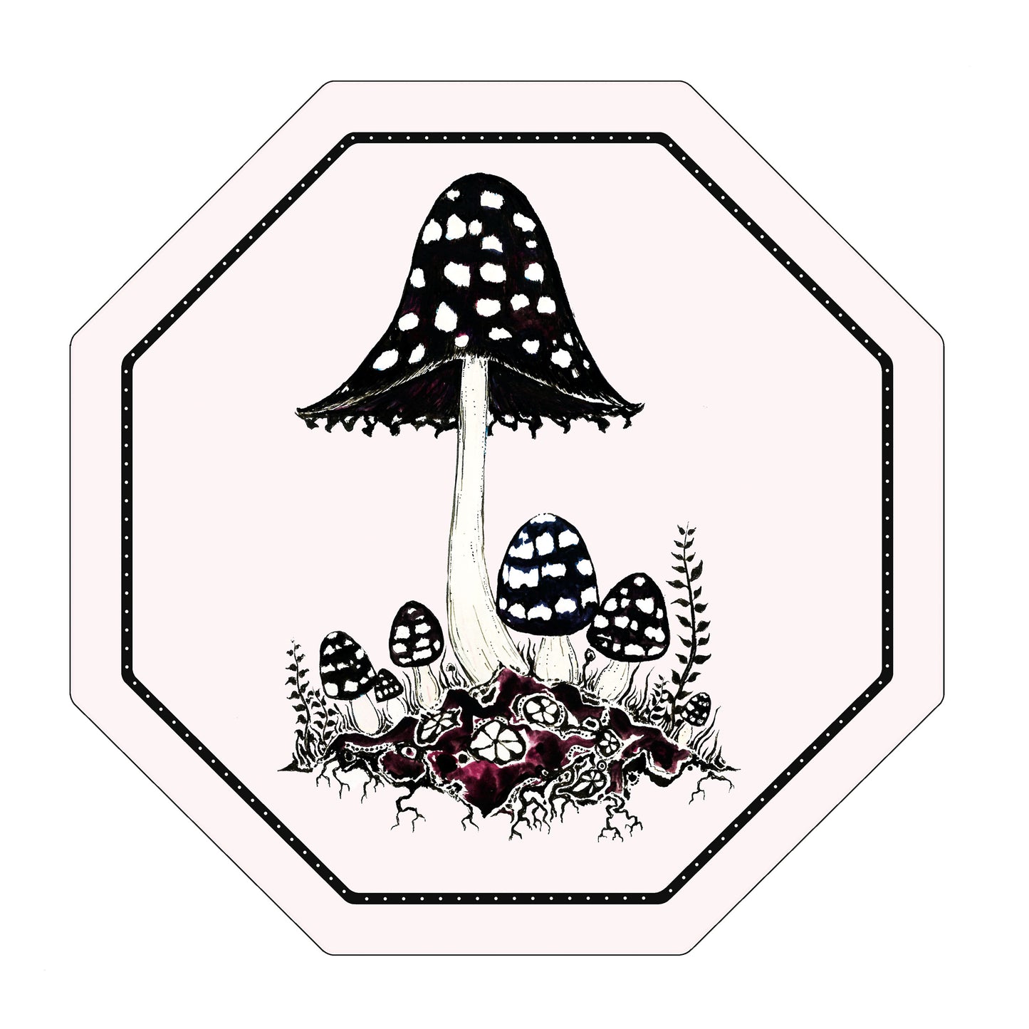 The Shaggy Ink Cap Hexagon Placemat