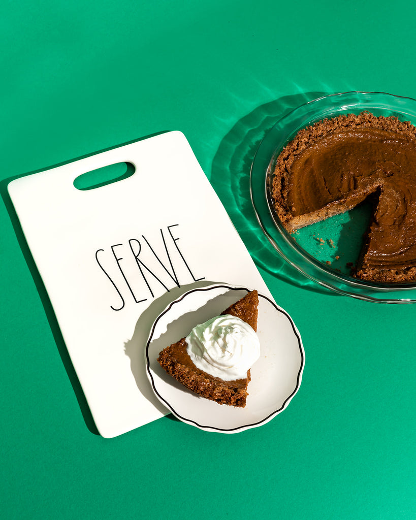 Thanksgiving Dessert Gluten-Free Pumpkin Pie Slice With Partake Cookie Crust Recipe