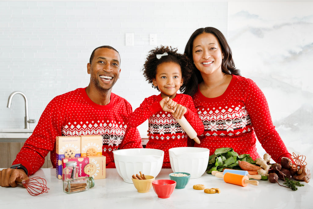 Holiday Family Baking Cookies