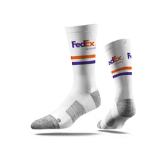Sock - white classic crew printed