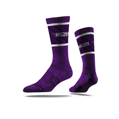 Sock - purple classic crew printed