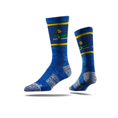 Sock - royal blue classic crew printed