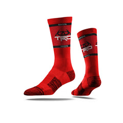 Sock - red classic crew printed