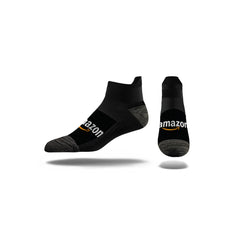 Sock - black classic quarter printed