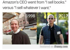 Jeff Bezos, then vs now