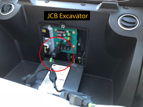 JCB Excavator with MTU Engine Cable Connection