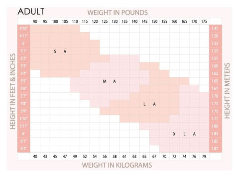 NeauxLa Dancewear Adult Tight Size Chart