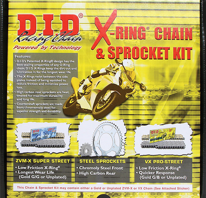 DID motorcycle and quad Chain and Sprocket kits available at chains-and-sprockets dot com