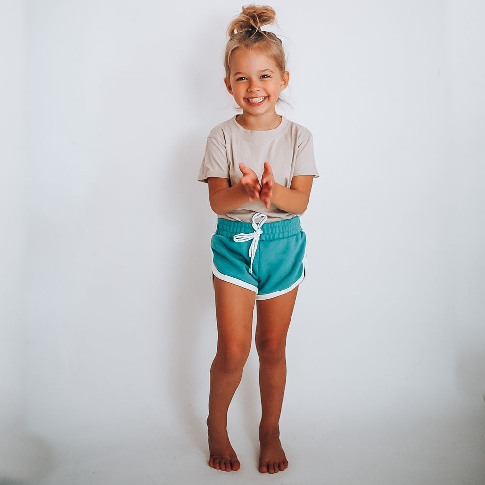 TRACK SHORTS in forest green  | KIDS