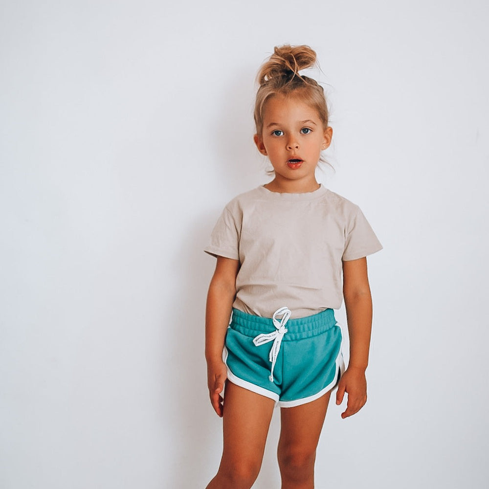 TRACK SHORTS in forest green  | KIDS