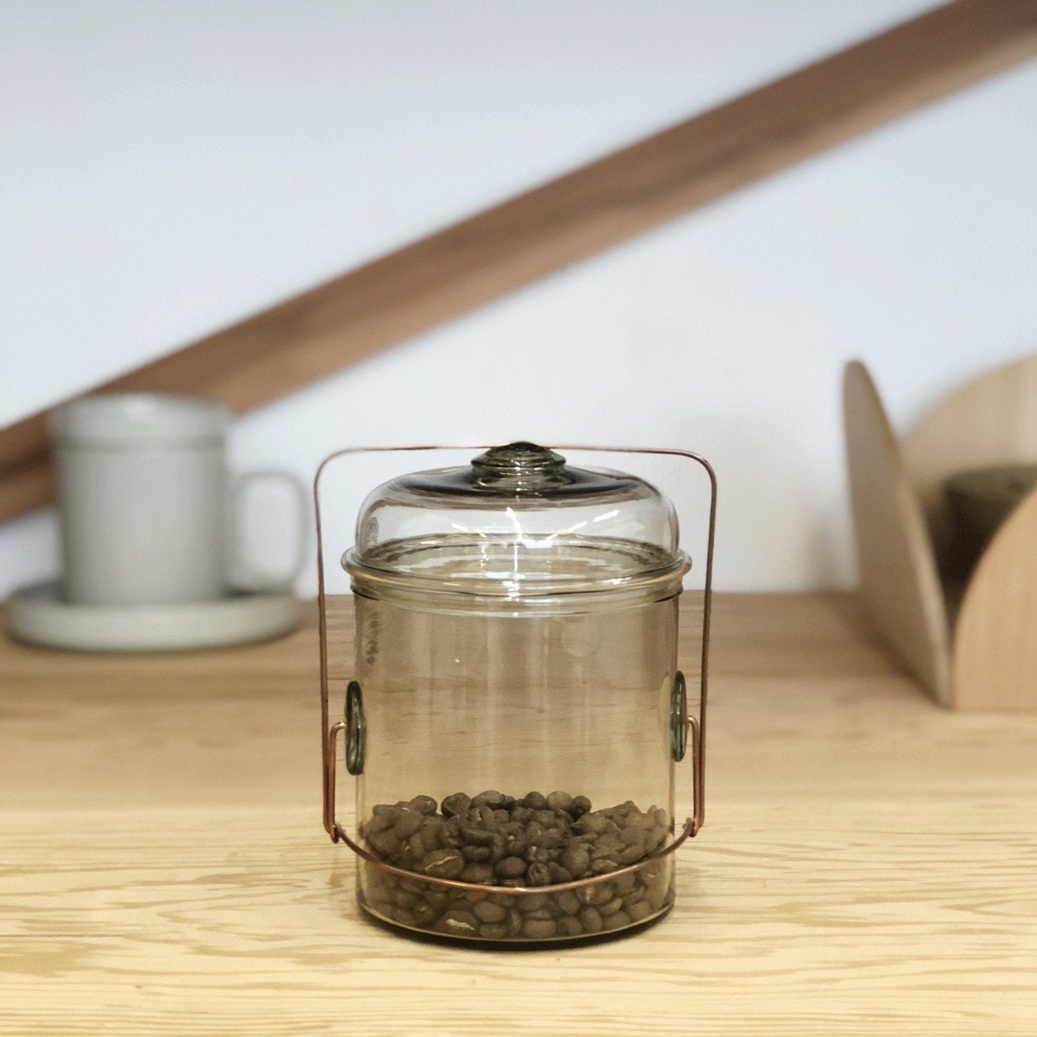 Glass Coffee Bean Container by Peter Ivy