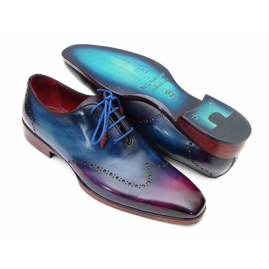 blue wingtip shoes