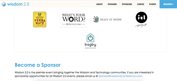 Bagby sponsor of Wisdom 2.0
