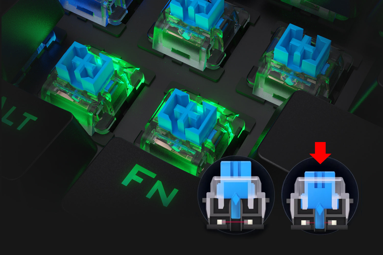 redragon optical blue switches