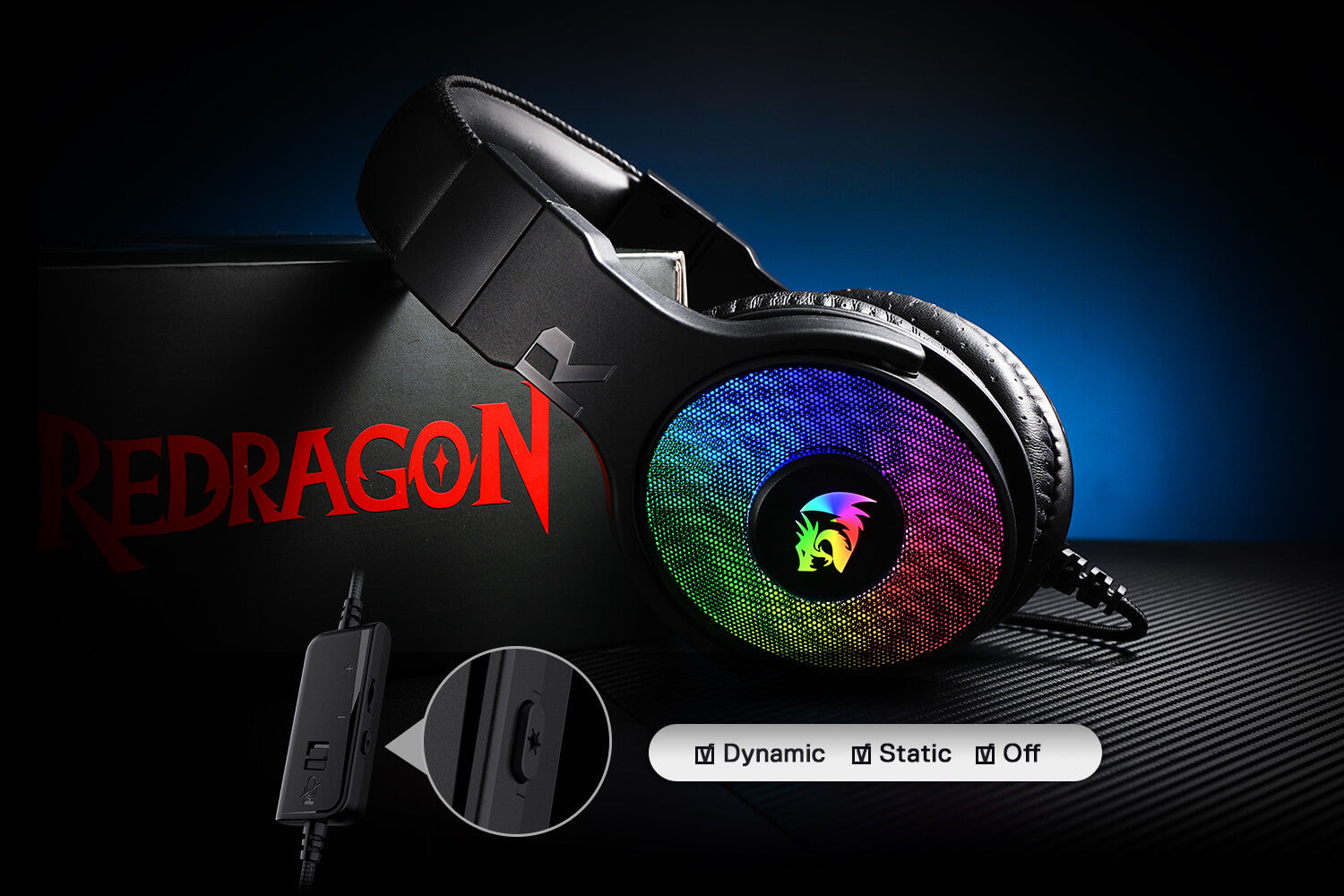 Redragon H350 Pandora RGB Wired Gaming Headset