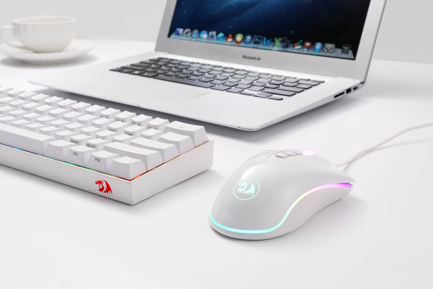 Redragon K530 white 60% RGB Wireless Mechanical Keyboard Cobra M711 RGB Gaming Mouse Bundle