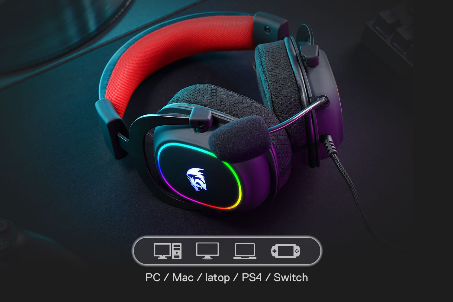 Redragon  RGB Wired Gaming Headset