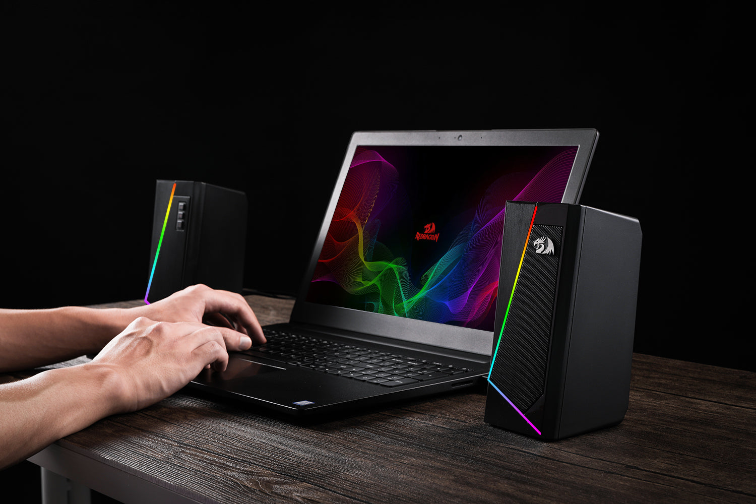 rgb gaming speakers redragon