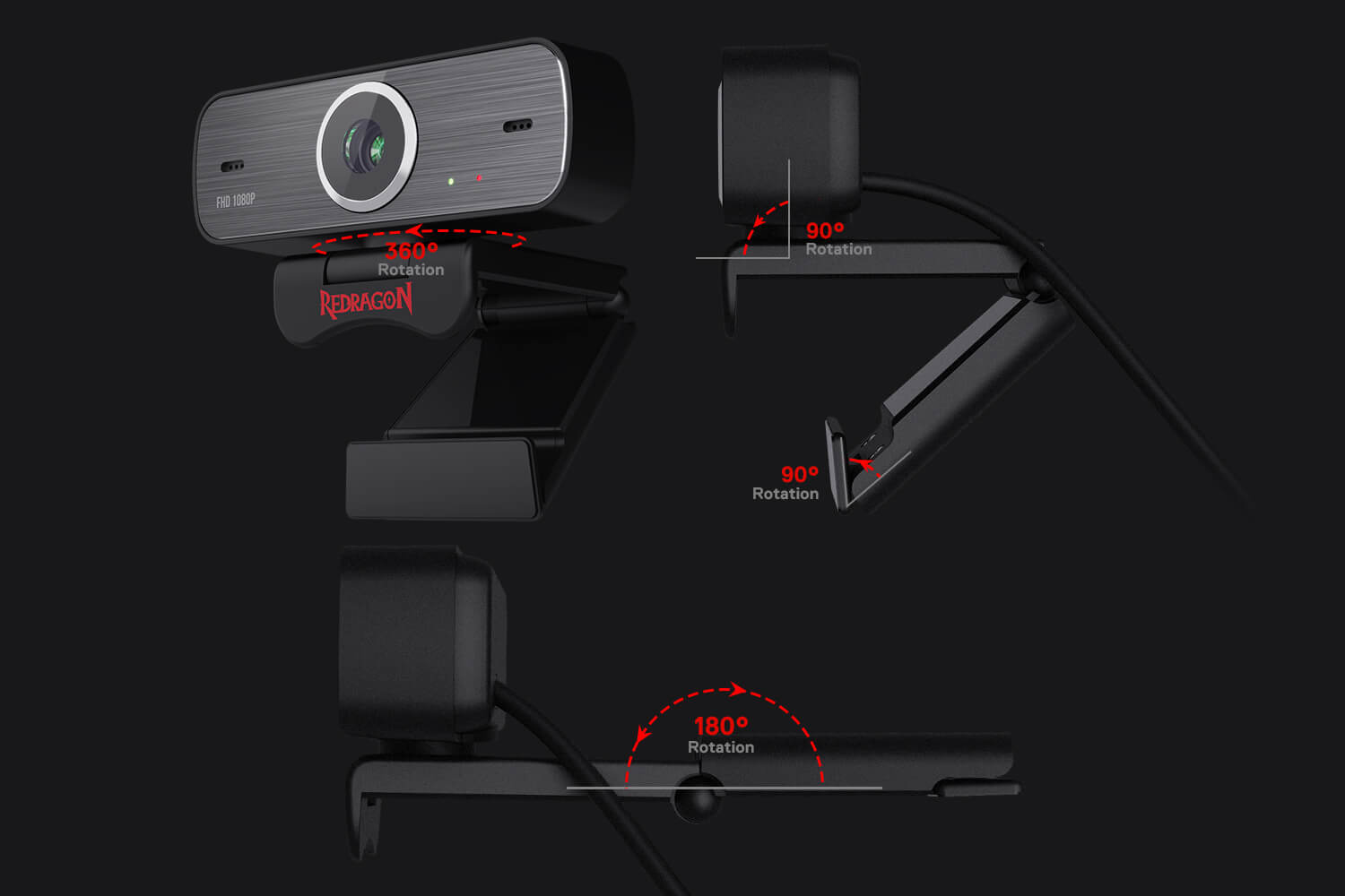 GW600 720P Webcam with Built-in Dual Microphone