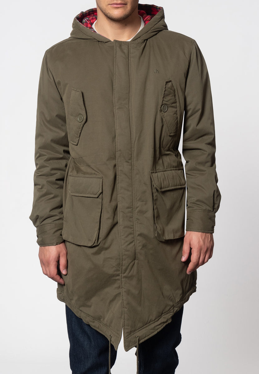 Large Mens Merc London FishTail Parka Jacket/ Coat Tobias Combat Green