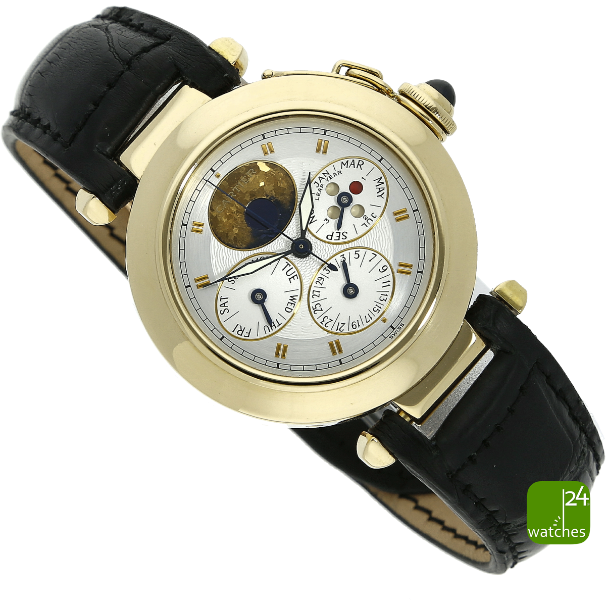 CARTIER Pasha 750 Gold Ewiger Kalender 