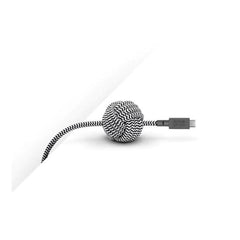 Native Union Night Cable with Weighted Knot USB-C 10ft Zebra