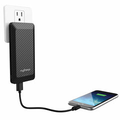 myCharge Executive Powerbank with Wall Prongs 4000 mAh Carbon (Black)