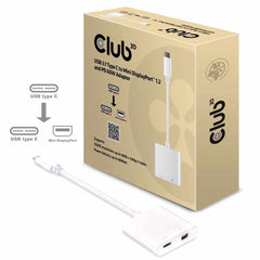Club3D USB-C 3.1 Gen 1 Male to MiniDisplayPort 1.2/Thunderbolt 2 and Power Delivery 60W Adapter White