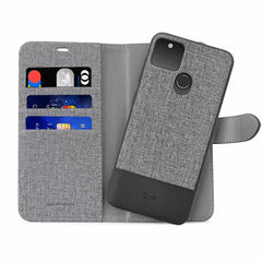 Blu Element 2 in 1 Folio Case Gray/Black for Google Pixel 4a 5G