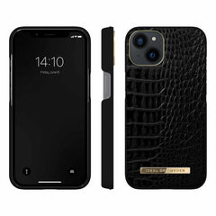 Ideal of Sweden Atelier Premium Case Neo Noir Croco - Gold for iPhone 13