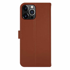 Valenta Book/Folio Wallet Case Leather Brown for iPhone 13 Pro