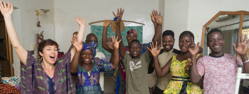 L'équipe de Sunoogo dans l'atelier au Burkina Faso