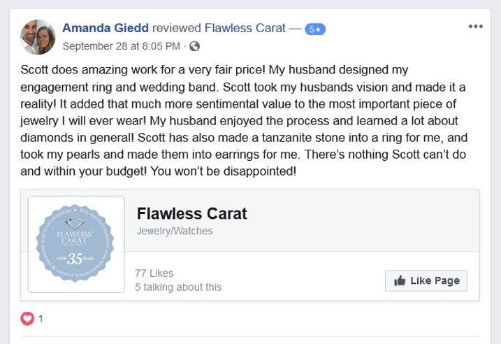 Flawless Carat Customer Review - Amanda G