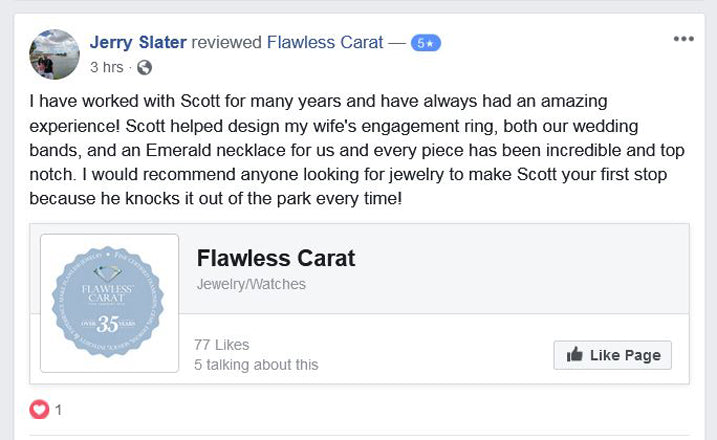 Flawless Carat Customer Review - Jerry S