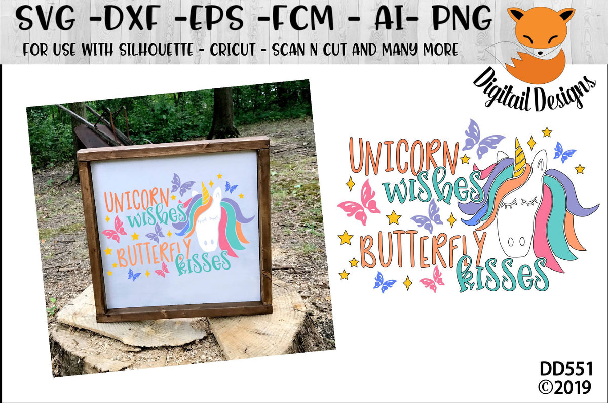 Download Unicorn Kisses Butterfly Kisses Svg Svg Font Market PSD Mockup Templates