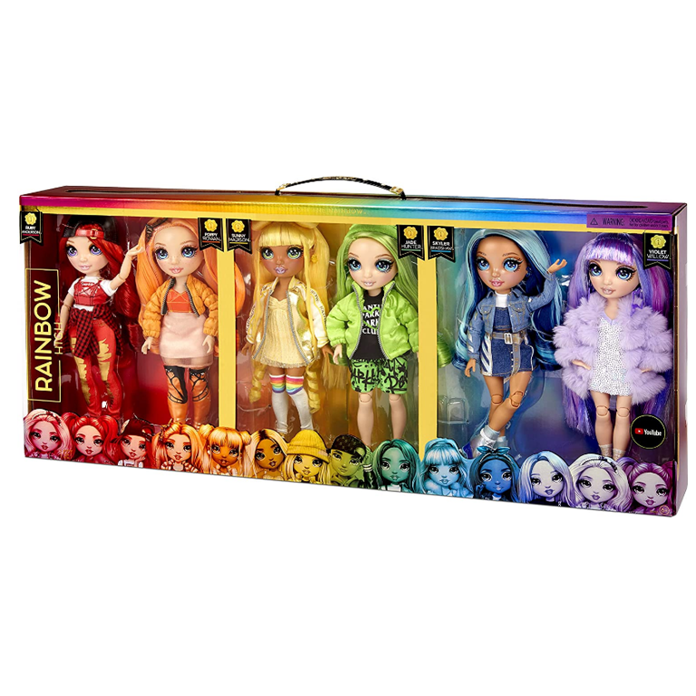 RAINBOW HIGH - Original Fashion Doll Set of 6 including Jade, Sunny, Ruby, Poppy, Willow and Skyler