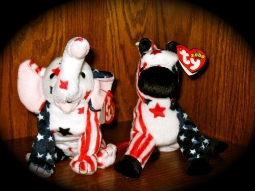 lefty and righty beanie babies 2000