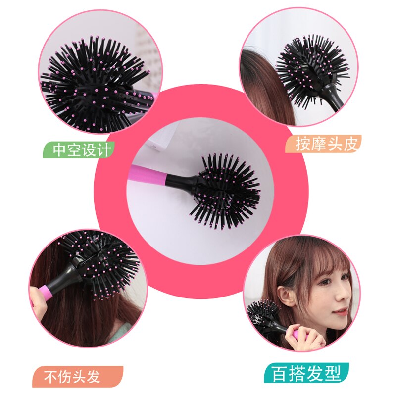 3D Round Hair Brush
