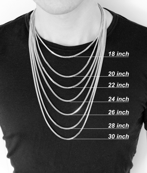 mens necklace lengths Guide and Chart