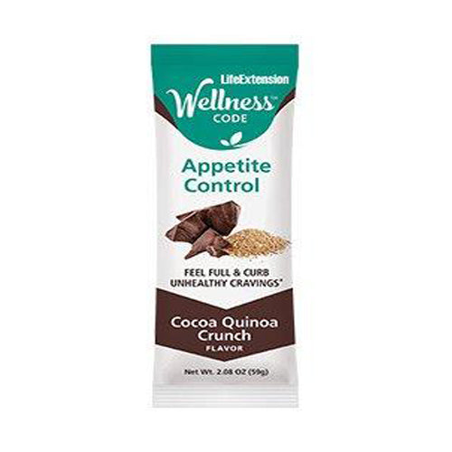 WELLNESS BAR COCOA QUINOA CRUNCH SIN AZÚCAR (Barrita control de apetito)
