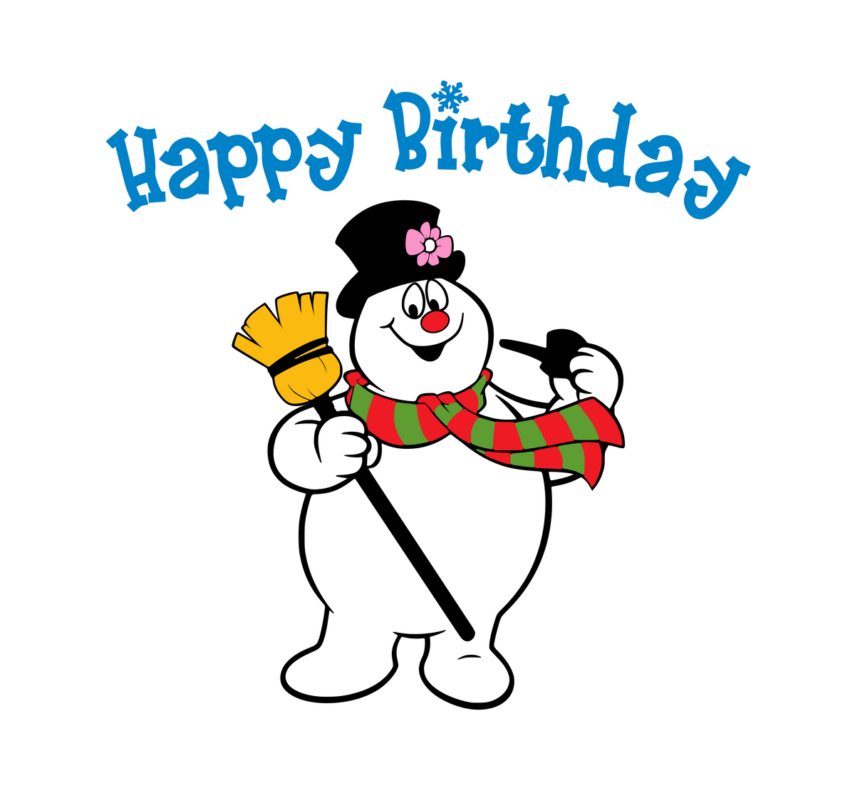 Frosty the Snowman "Happy Birthday!" Digital DXF | PNG | SVG Files